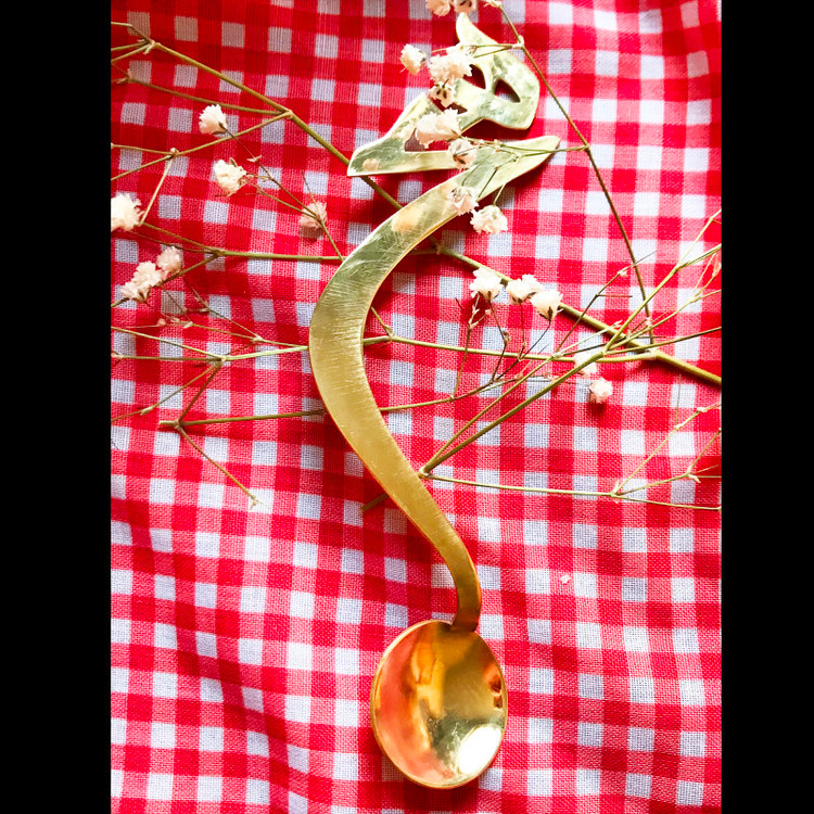 قاشق دستساز برنجی شیک