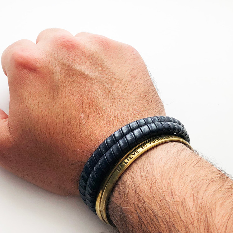 دستبند مردانه چرم