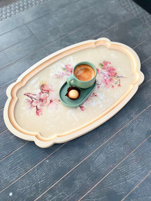 سینی پذیرایی چوبی