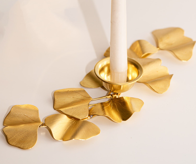 جاشمعی رومیزی طلایی