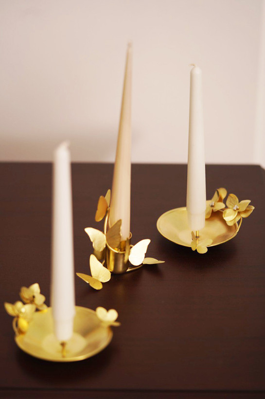 جاشمعی رومیزی طلایی