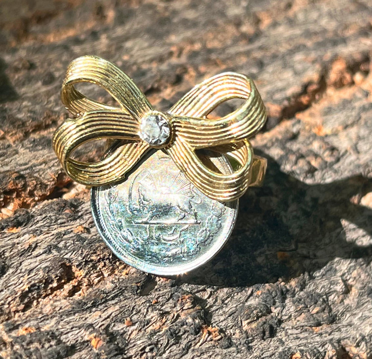 انگشتر زنانه سکه ای