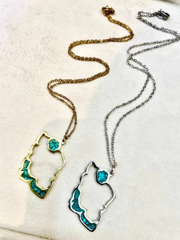 گردنبند زنانه نقشه ایران