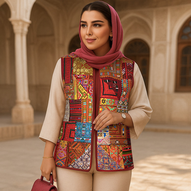 جلیقه سوزندوزی مجلسی