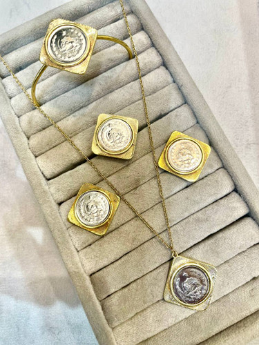 انگشتر زنانه طرح سکه پهلوی
