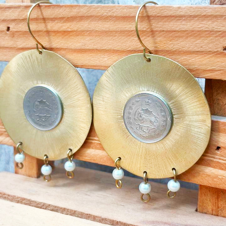 قیمت انواع گوشواره زنانه طرح سکه