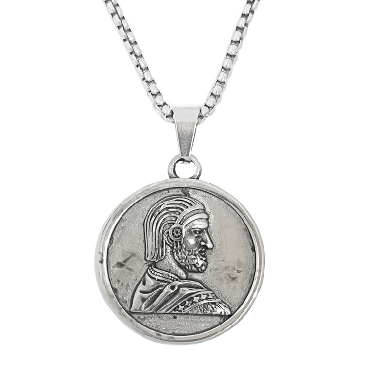 گردنبند استیل مردانه مدل کوروش کبیر