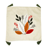 کوسن طرح برگ مینیمال دو عددی روی مبل کرم