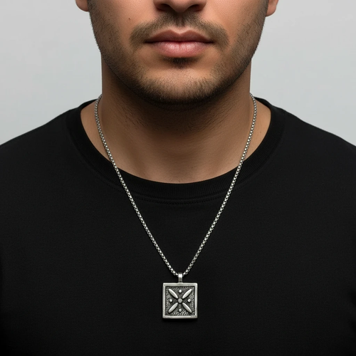 گردنبند مردانه استیل درفش کاویانی
