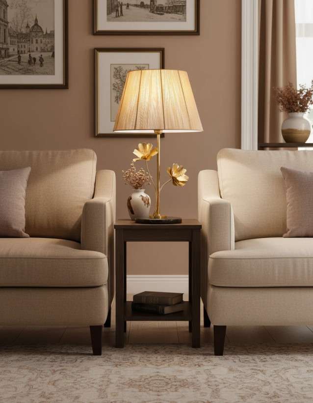 آباژور رومیزی برنجی