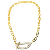 خرید گردنبند زنانه استیل آبکاری طلا 18 عیار