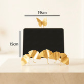 نمای جانبی قاب عکس برنجی برگ نیلوفری - طراحی دستساز