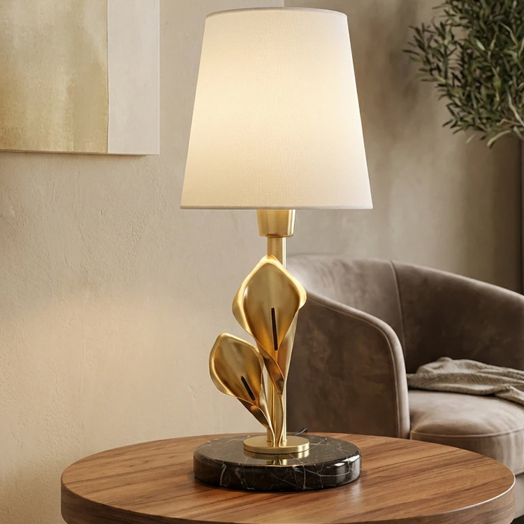 خرید آباژور رومیزی برنجی مدرن