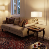 جزئیات بدنه برنجی آباژور گل ارکیده