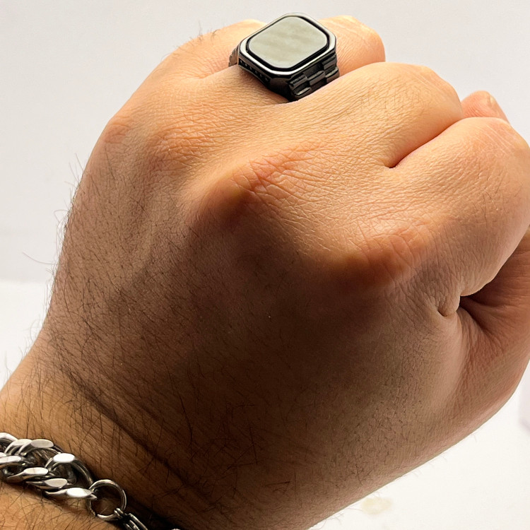 انگشتر استیل مشکی مردانه با کیفیت