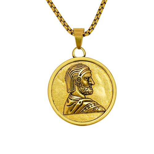 خرید گردنبند مردانه استیل کوروش کبیر