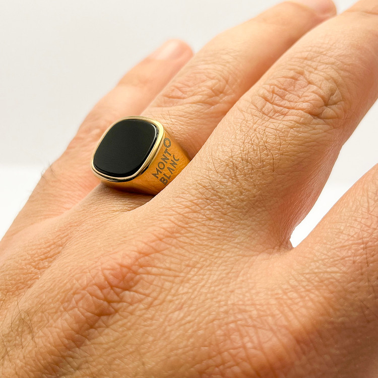 انگشتر مردانه طلایی لاکچری