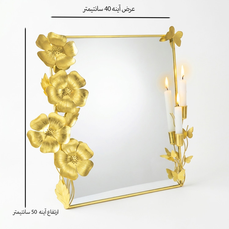 آینه و شمعدان دستساز هنری خاص و لوکس