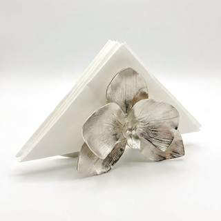 جادستمالی رومیزی آبکاری نقره مدل ارکیده گالری عزیزی